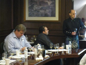 In deep discussion at the Victoria master class