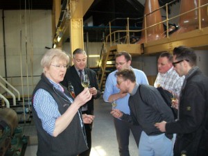 Note to distillery managers: Never remove an unmarked bottle of whisky from your pocket while your colleague is talking