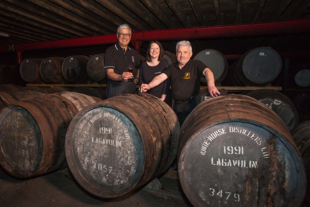 Ivan Menezes, Chief Executive of Diageo, visits Islay to celebrate the 200th anniversary of Lagavulin Distillery. 11 Mar 2016 Copyright photo by Tina Norris 07775 593 830
