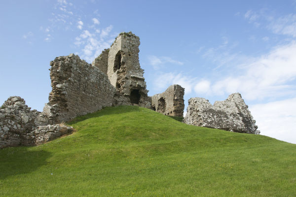 a nice day to visit Duffus castle near Elgin on Speyside