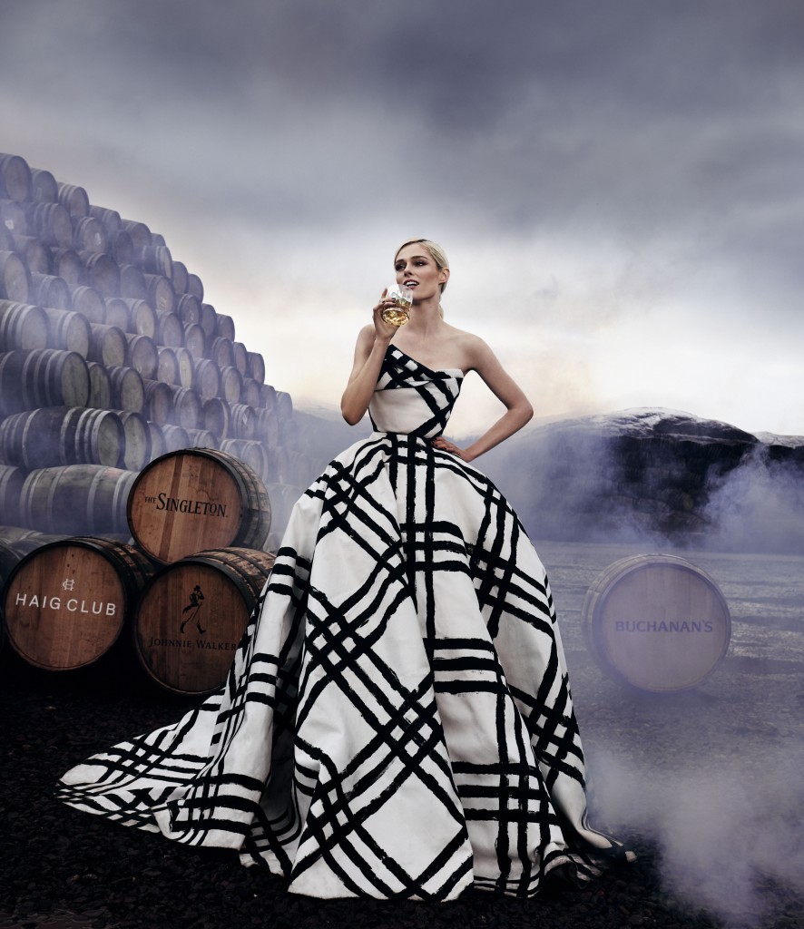 Coco Rocha, global ambassador for #LoveScotch, raising a glass a