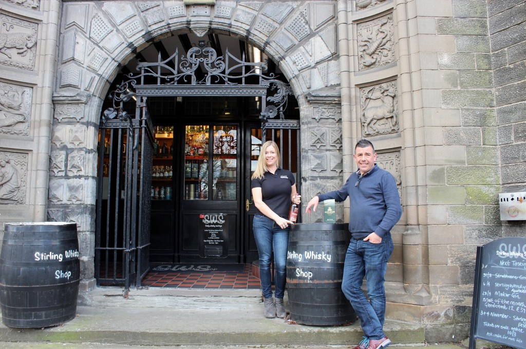 June and Cameron McCann at Stirling Whisky Shop