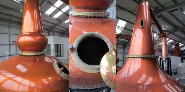 aberargie distillery stills closeup