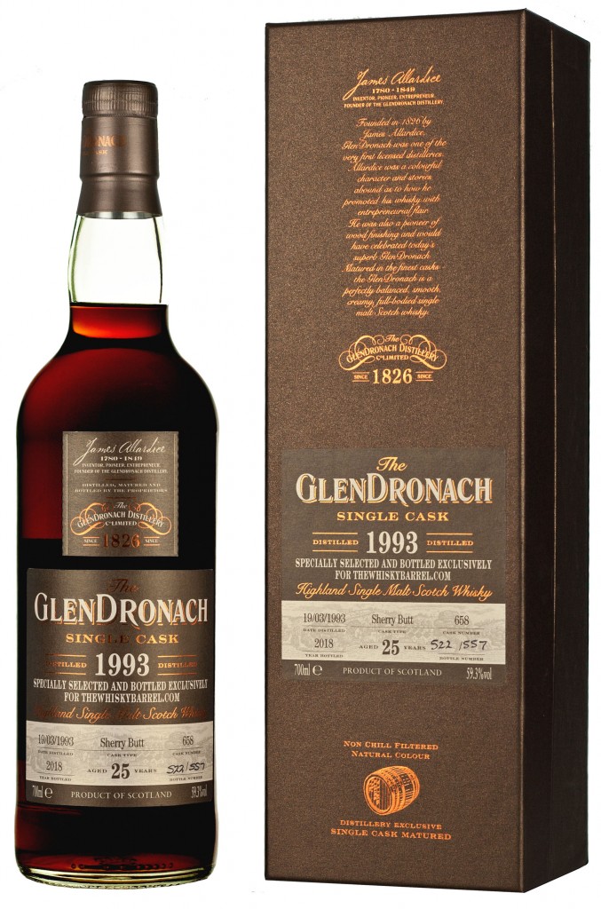HI-RES Glendronach 25 year old 1993 exclusive bottle and glass FULL