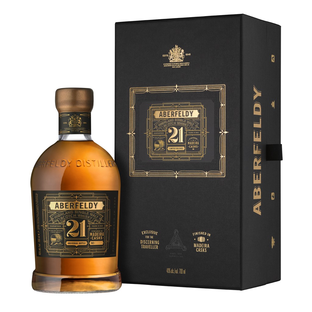 Aberfeldy 21 YO Madeira-Box & Bottle (on white)
